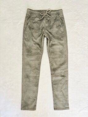 Bevy Flog Shely Pants Womens 27 Snake Print Drawstring Waist Tapered Chic
